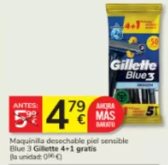 Gillette - Maquinilla Desechable Piel Sensible Blue 3