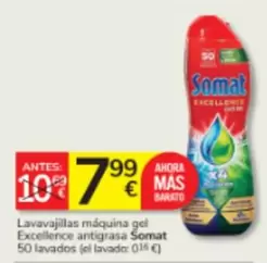 Somat - Lavavajillas Máquina Gel Excellence Antigrasa