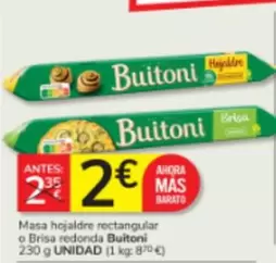 Buitoni - Masa Hojaldre Rectangular O Brisa Redonda