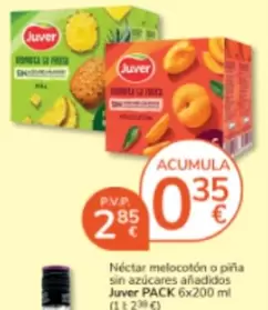 Juver - Nectar Melocoton O Pina Sin Azucares Anadidos