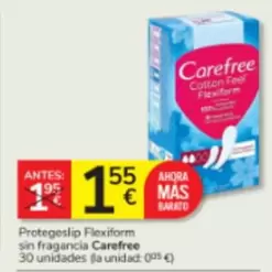 Carefree - Protegeslip Flexiform Sin Fragancia