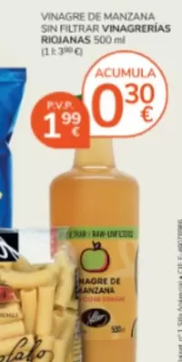 Vinagre De Manzana Sin Filtrar Vinagrerias