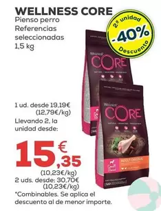 Wellness Core - Pienso Perro Referencias Seleccionadas