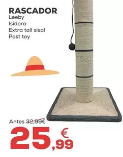 Leeby - Rascador Isidoro Extra Tall Sisal Post Toy