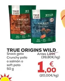 True Origins - Wild Snack Gato Crunchy Pollo O Salmon O Soft Pato