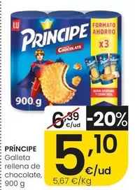 Príncipe - Galleta Rellena De Chocolate