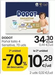 Dodot - Panal Talla 4 Sensitive