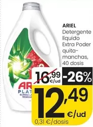 Ariel - Detergente Líquido Extra Poder Quitamanchas