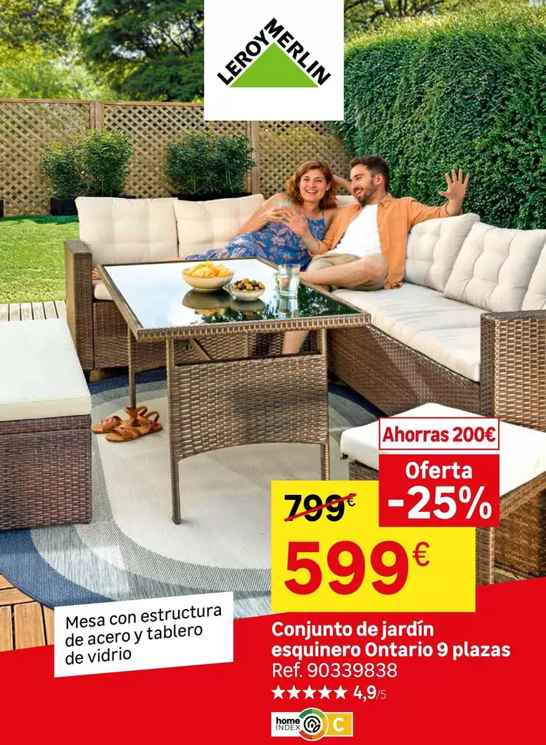 Leroy - Conjunto De Jardin Esquinero Omtar19 9 Plazas