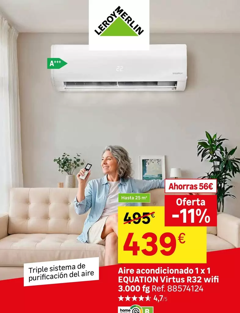 Leroy - Aire Acondicionado 1x 1 Equation Virtus R32 Wifi