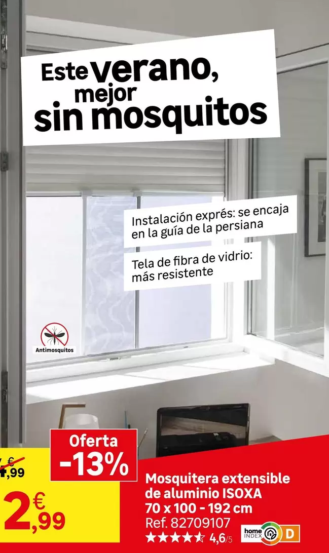 Mosquitera Extensible De Aluminio Isoxa
