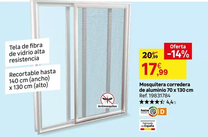 home - Mosquitera Corredera De Aluminio 70 X 130 Cm