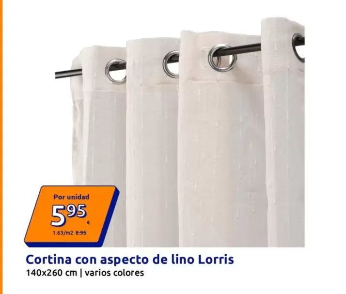 Cortina Con Aspecto De Lino Lorris