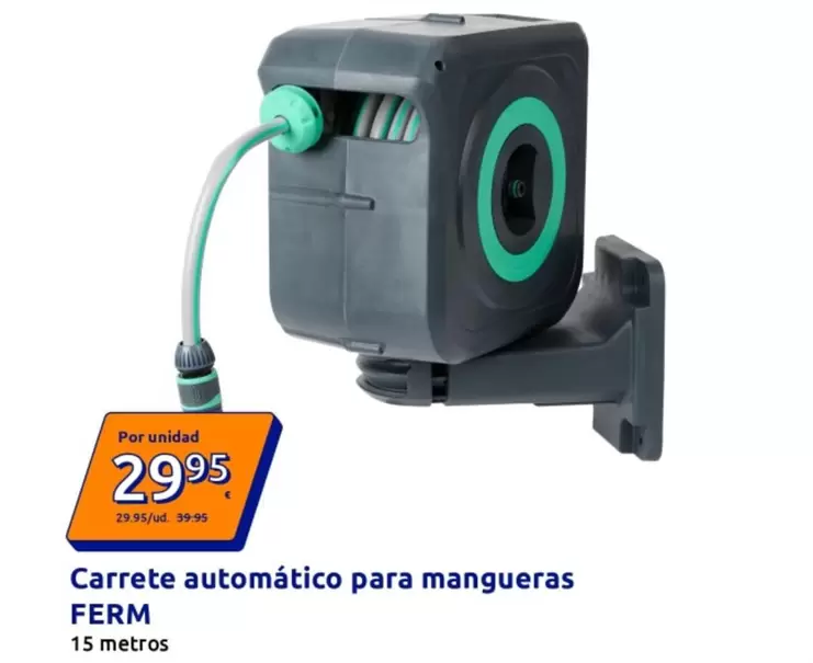 Ferm - Carrete Automatico Para Mangueras