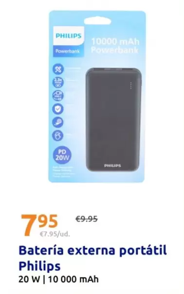 Philips - Bateria Externa Portátil