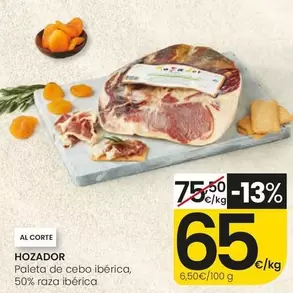 Hozador - Paleta De Cebo Ibérica, 50% Raza Ibérica