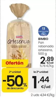 Bimbo - Pan Rebanada Artesana