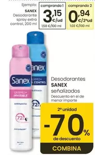 Sanex - Desodorante Spray Extra Control