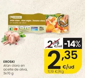 Eroski - Atún Claro En Aceite De Oliva