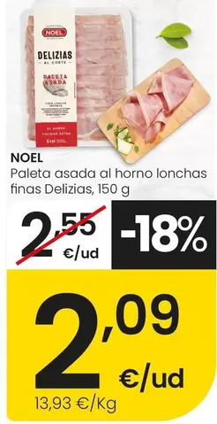 Noel - Paleta Asada Al Horno Lonchas Finas Delizias