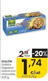 Gullón - Galleta Digestive Avena Con Chocolate