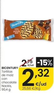 Bicentury - Tortitas De Maiz Con Chocolate Nackis