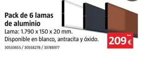Pack De 6 Lamas De Aluminio
