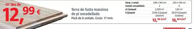Suelo De Madera Maciza De Pino Machihembrada 