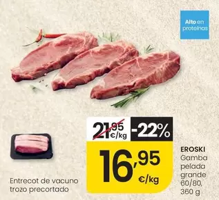 Entrecot De Vacuno Trozo Precortado
