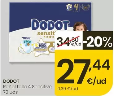 Dodot - Panal Talla 4 Sensitive
