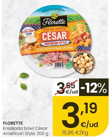 Florette - Ensalada Bowl César American Style