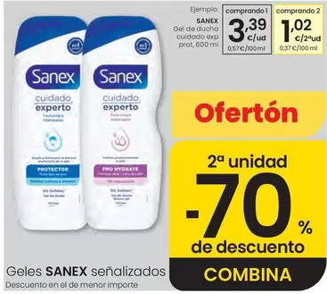 Sanex - Gel De Ducha Cuidado