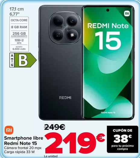 Xiaomi - Smartphone Libre Redmi Note 15
