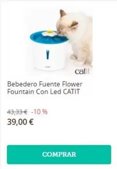 Catit - Bebedero Fuente Flower Fountain Con Led