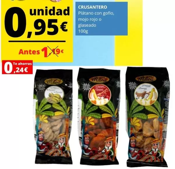 Crusantero - Plátano Con Gofio, Mojo Rojo O Glaseado