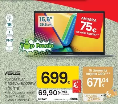 Asus - Portátil 15,6"