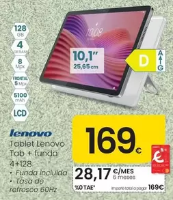 Lenovo - Tablet Tab + Funda