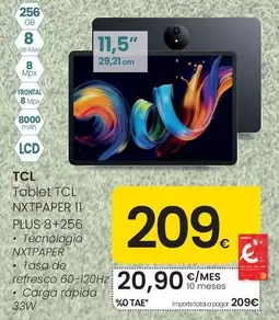TCL - Tablet Nxtpaper 11 Plus 8+256
