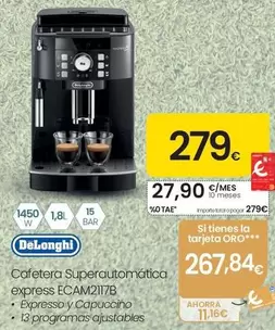 DeLonghi - Cafetera Superautomatica Express Ecam2117b