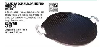 Plancha Esmaltada Hierro Fundido