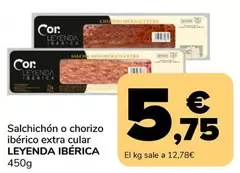 Leyenda Ibérica - Salchichon O Chorizo Iberico Extra Cular