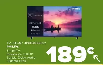 Philips - Tv Led 40" 40pfs6000