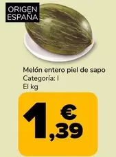 Melon Entero Piel De Sapo