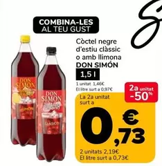 Don Simón - Còctel Negre D'estiu Clàssic O Amb Llimona