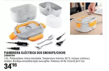 Innovagoods - Fiambrera Eléctrica Duo Enchufe/Coche