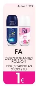 Fa - Desodorantes Roll-On Pink/Caribbean Sport/Fiji