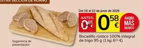 Bocadillo Rústico 100% Integral De Trigo