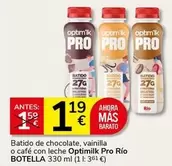 Optimilk Pro Río - Batido De Chocolate, Vainilla O Café Con Leche Botella