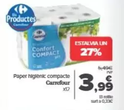 Carrefour - Paper Higienic Compacte