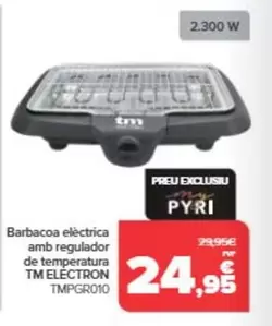 TM Electron - Barbacoa Elèctrica Amb Regulador De Temperatura TMPGR010